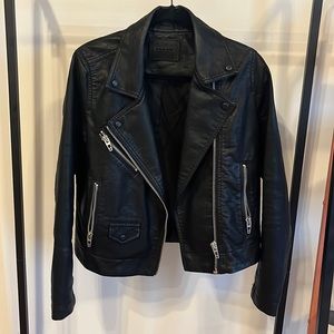 Blank NYC Faux-Leather Moto Jacket - Medium